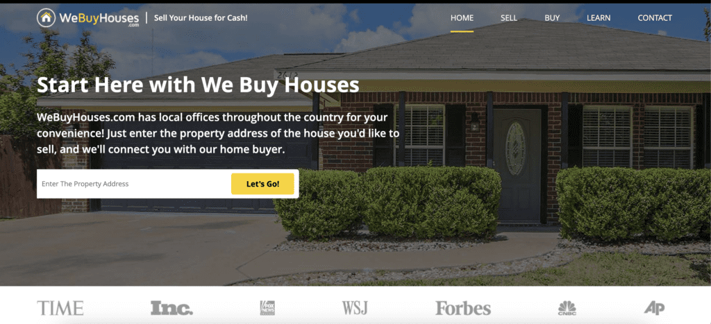 We Buy Houses Website 